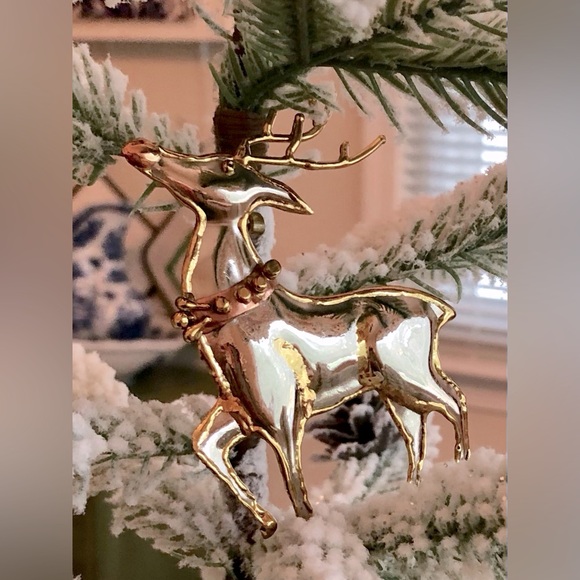 Vintage Mixed Metals Reindeer Brooch/Pendant - Picture 11 of 12